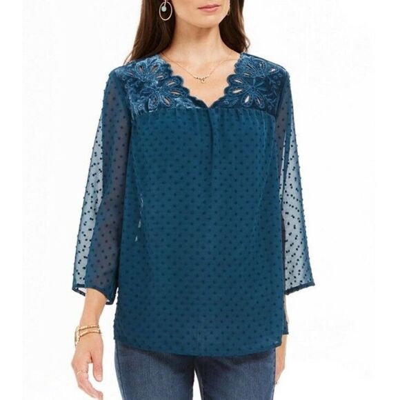 Style & Co. Eyelet Blouse - Picture 1 of 8